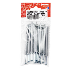 Дюбель с шурупом BROZEX 6,0*80 пакет (10шт) *10/100
