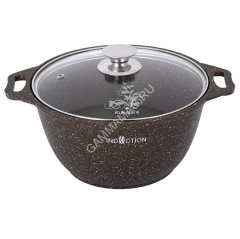 Кастрюля алюм. литая а/приг. Kukmara "Marble Induction" Мрам.коф. 2,0л Ст.кр. кмки22а *1/3