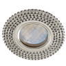 Светильник встраиваемый MR16 DL1662 GU5.3 Glass Ecola Стекло Круг стразы хром FB16RGECB *10/50