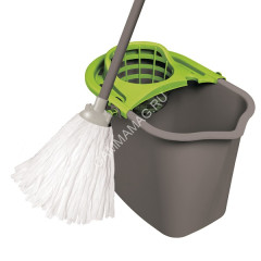 Комплект д/уборки "Mop Set": ВЕДРО 10л Прямоуг., с отжимом+ШВАБРА 072020 "York" *1/30