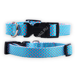 Ошейник (Аркон) Dog&amp;Vogue NEO нейлон шир. 15 мм, 24-32 см голубой