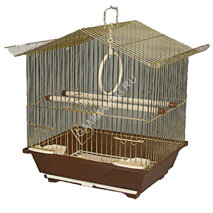 Клетка (Triol) N 2101(30*23*39) золото для птиц 1 шт
