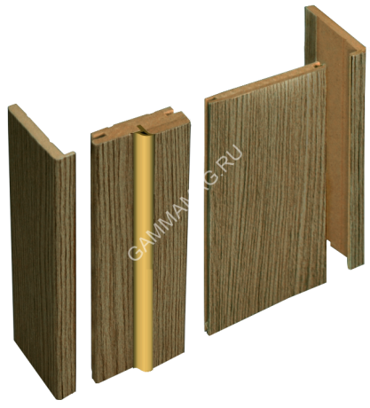 Брус доборный МДФ телескопический Лиственница КАКАО 100*2070мм BROZEX-WOOD *5