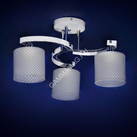 Люстра N2163/3 CH+WT Е27 3*40Вт (h=300; d=440) S=12м2 VERNER LIGHTING *1