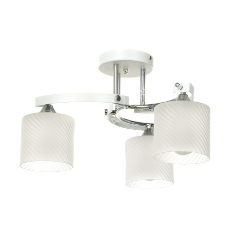 Люстра N2163/3 CH+WT Е27 3*40Вт (h=300; d=440) S=12м2 VERNER LIGHTING *1