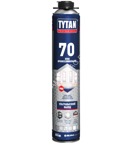 Пена монтажная профес. 1000мл/997гр летняя "TYTAN 70 " 62992/15577 выход до 70 л *1/12/504