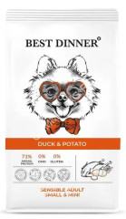 Best Dinner Dog Adult Sensible Mini 18кг утка с картофелем сухой для собак мелких пород (402465) (Только для заводчиков)