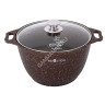 Кастрюля алюм. литая а/приг. Kukmara "Marble Induction" Мрам.коф. 4,0л Ст.кр. кмки42а *1/3