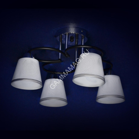 Люстра А2307/4 BK+CH 4*40Вт Е27 (h=280; d=480) S=20м2 VERNER LIGHTING *1