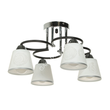 Люстра А2307/4 BK+CH 4*40Вт Е27 (h=280; d=480) S=20м2 VERNER LIGHTING *1