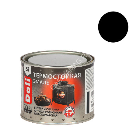 Эмаль термостойкая черная 0,4 л (до 700_С) DALI *1/6