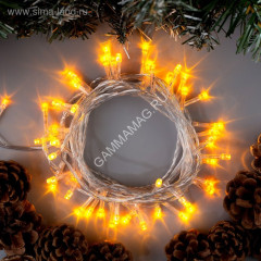 Гирлянда Нить 5м 50LED желтый 8 режимов прозрачная нить 220V IP20 3556760 *1/120