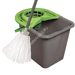 Комплект д/уборки "Mop Set": ВЕДРО 14л Прямоуг., с отжимом+ШВАБРА 072010 "York" *1/30