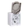 Розетка "Вуокса" ОП 1-мест. белый с з/к 16А IP54 TDM SQ1803-0007 *10/100