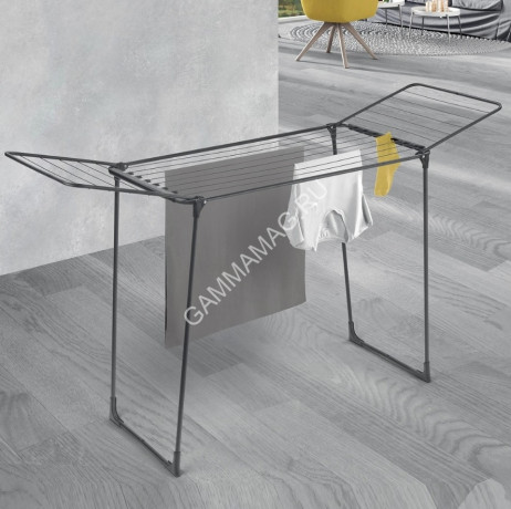 Сушилка для белья напольная "Metaltex" "Hydra Onyx" дл.суш.пол.18м Черный 40.79.37 (Италия) *1/6