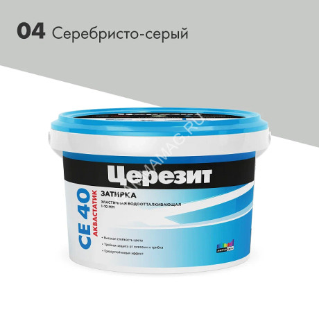 Затирка для швов СЕ 40 Серебристо-серый 2кг Церезит *1/12/192