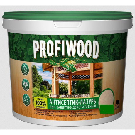 Антисептик-лазурь для дерева полиакриловый тиковое дерево 0,9 кг PROFIWOOD *1/6