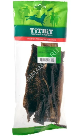 TiTBiT 0,06кг лакомство желудок говяжий (мягкая упаковка)