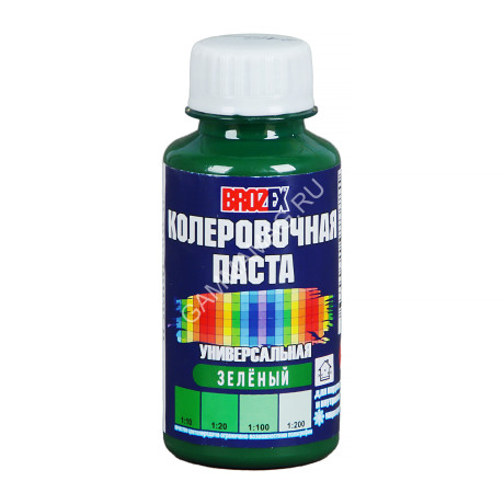 Колер паста зеленый №24 0,1 л BROZEX *6/108