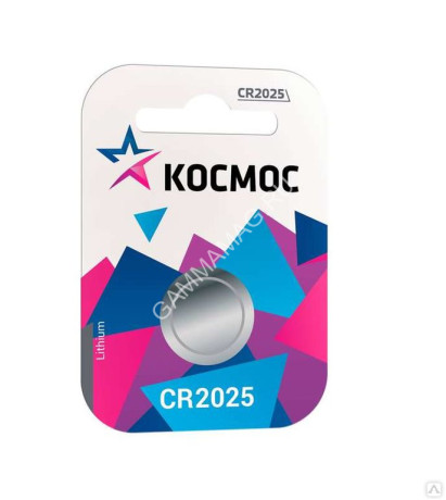 Элемент питания CR2025 литиевый 1xBL Космос KOC20251BL *1/12/576