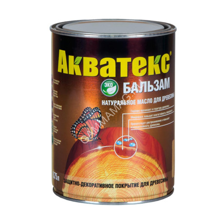 Акватекс-бальзам (натуральное масло д/древесины) бесцветный 0,75 л *1/6/576