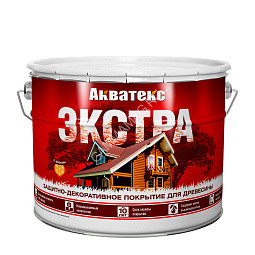 Защитно-декоративное покрытие для древесины алкидное красное дерево 9 л Акватекс-ЭКСТРА *1/55