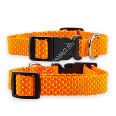 Ошейник (Аркон) Dog&amp;Vogue NEO нейлон шир. 15 мм, 24-32 см оранжевый