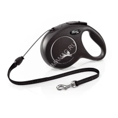Рулетка (Flexi) Classic M трос 8м до 20кг черный