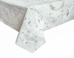 Клеёнка без основы ажурная "Easy Lace" "Цветы с завитками" белая шир.1,32 YL-093E *22