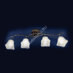 Люстра K1373/4 BK Кувшинки 4*60W E14 220V (h=280, w=200, l=750) S=16м2 VERNER LIGHTING *1