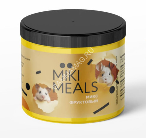 Микимилс (Mikimeals) 0,15кг Фруктовый микс для грызунов, банка (565008)