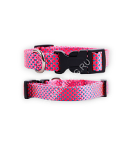 Ошейник (Аркон) Dog&amp;Vogue NEO нейлон шир. 15 мм, 24-32 см розовый