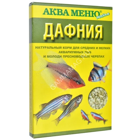 Аква меню 0,011кг Дафния натуральный корм для средних и мелких аквариумных рыб