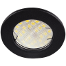 Светильник встраиваемый MR16 DL90 GU5.3 Ecola плоский Черный матовый FU1611EFY *10/200