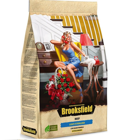 Brooksfield Adult Cat Light Sterilized Beef 2кг говядина/рис для стерилизованных кошек с избыточным весом (354714)