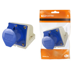 Розетка 123 стационарная 2Р+РЕ 32А 220В TDM SQ0602-0004 *1/10