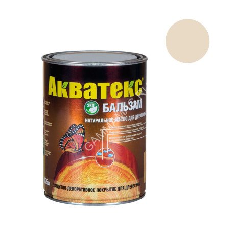 Акватекс-бальзам (натуральное масло д/древесины) иней 0,75 л *1/6/576
