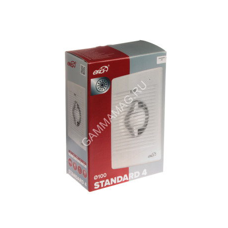 Вентилятор 100 STANDARD S-4 ERA (_100мм, сетка, 100 м3/ч, 180*250мм ) *1/12