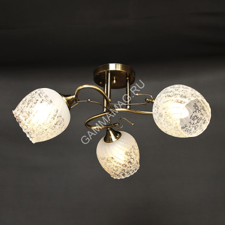 Люстра N2181/3 АВ Е27 3*40Вт (h=260; d=500) VERNER LIGHTING *1