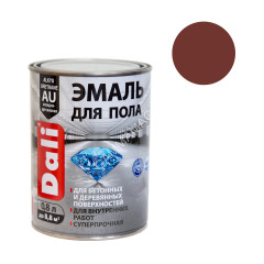 Эмаль алкидно-уретановая для пола красно-коричневая 0,8 л ДАЛИ (RAL3009) *1/6/576