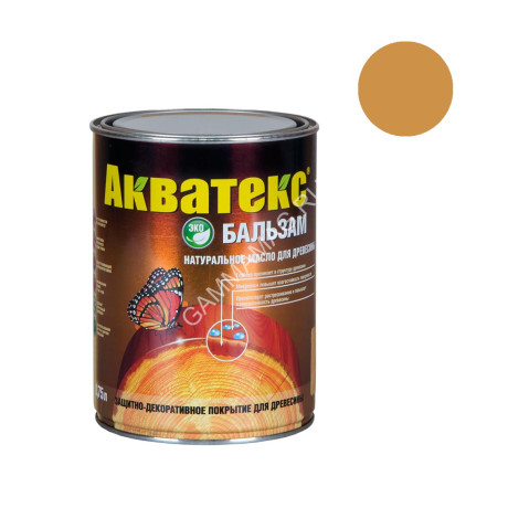 Акватекс-бальзам (натуральное масло д/древесины) лиственница 0,75 л *1/6/576