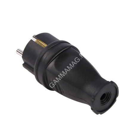 Вилка прямая КАУЧУК Smartbuy 2P+PE 16А 230В IP44 (SBE-16-P07-R) *1/200
