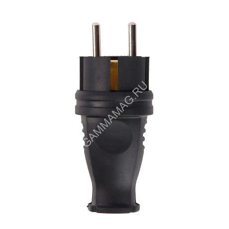 Вилка прямая КАУЧУК Smartbuy 2P+PE 16А 230В IP44 (SBE-16-P07-R) *1/200