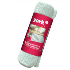 Салфетка для уборки д/пола Х/Б 60х75см св.Зеленая/Синяя 022270 "York" *1/30