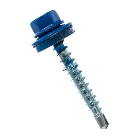 Саморезы кровельные BROZEX коробка 4,8*70 (50шт) RAL 5005 насыщенный синий *6