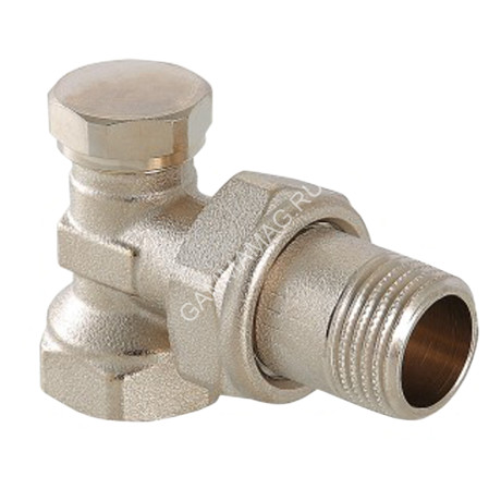 Клапан радиаторный запорный угловой 1/2"(_15) М/П VALTEC VT.019.N *1/10