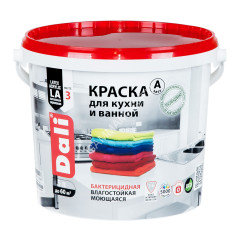 Краска акриловая для кухни и ванной 5 л ДАЛИ влагостойкая матовая База А *1/60