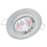 Светильник встраиваемый MR16 LD1650 GU5.3 Ecola Glass Стекло Серебр Хром SS1650EFF *10/50