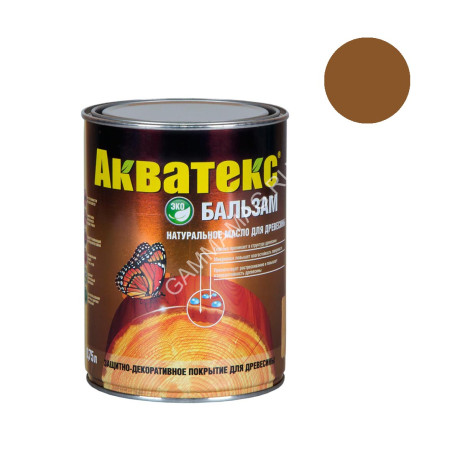 Акватекс-бальзам (натуральное масло д/древесины) тик 0,75 л *1/6/576