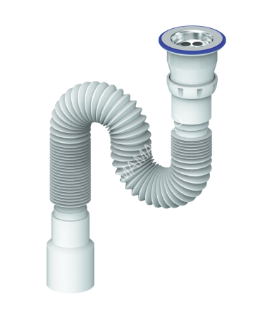 Сифон гофрированный 1 1/2"*40/50 (450-840мм) D220 Unicorn *1/80